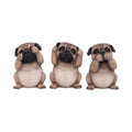 Three Wise Pugs Figurines