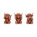 Three Wise Highland Coos Figurines