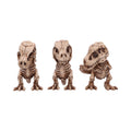 Three Wise Skeleton T rex Figurines