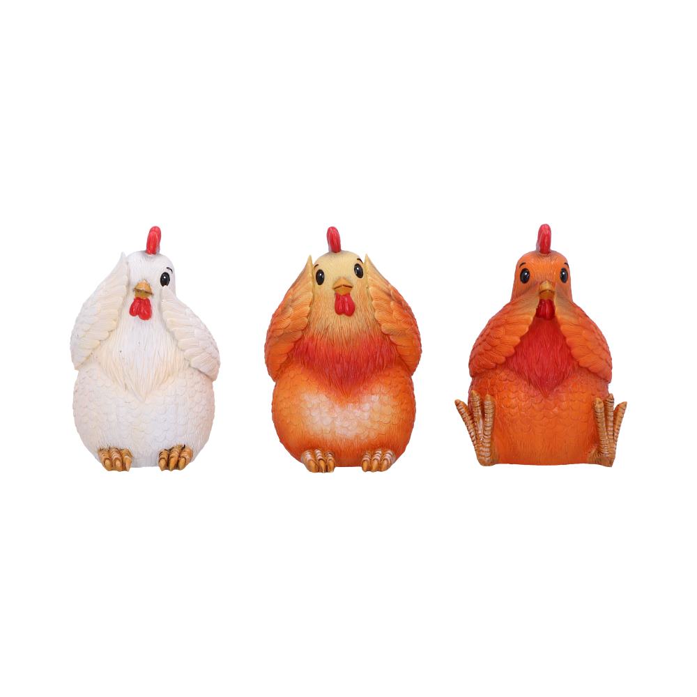 Three wise Hens 8.5cm