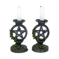 Aged Pentagram Candlesticks Nemesis now 13.4cm